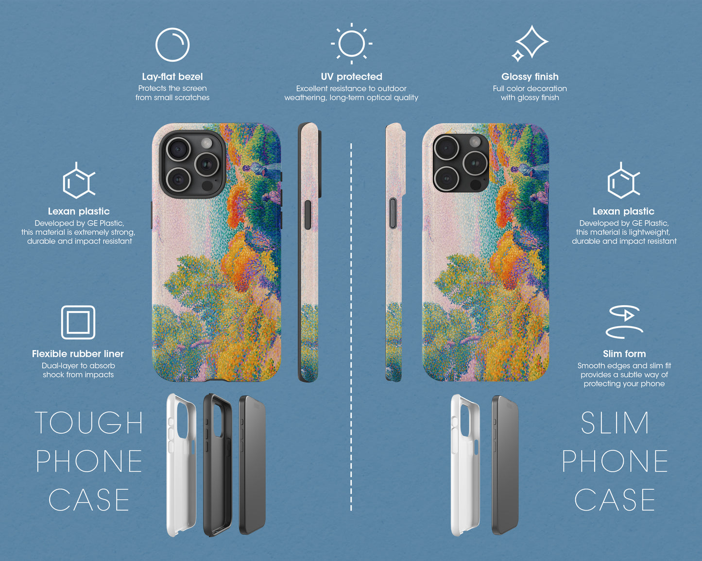 Henri Edmond Cross - Two Women by the Shore, Mediterranean iPhone case