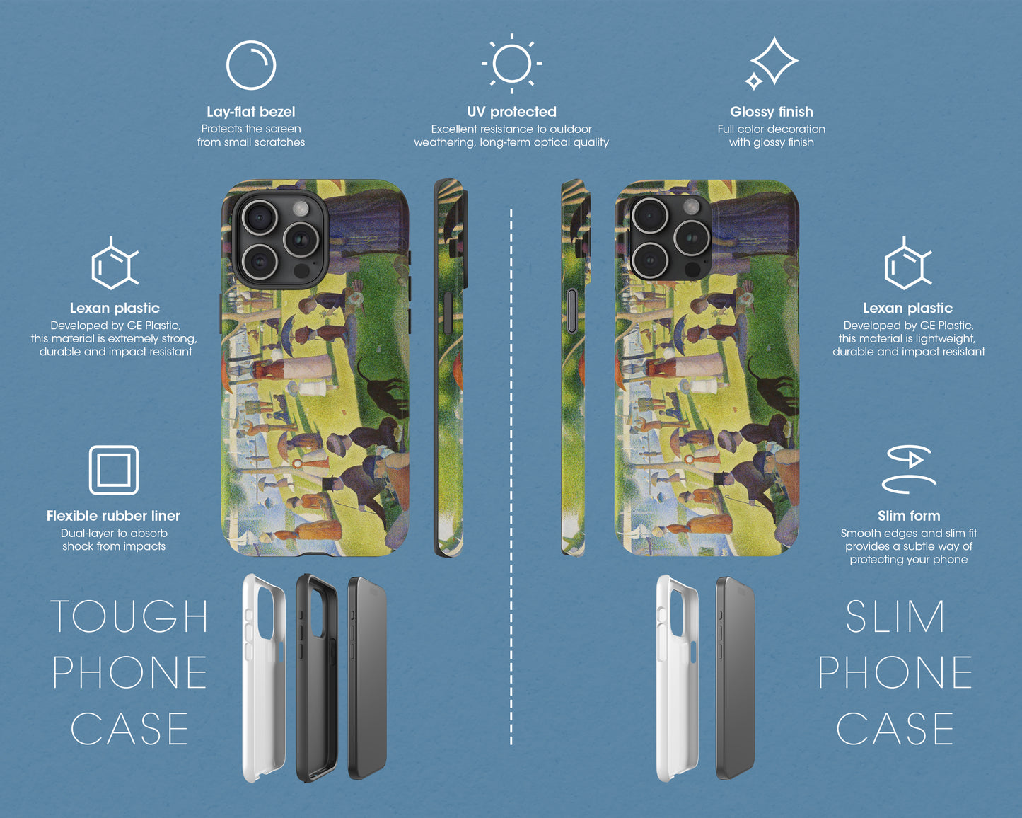 Georges Seurat - A Sunday on La Grande Jatte iPhone case