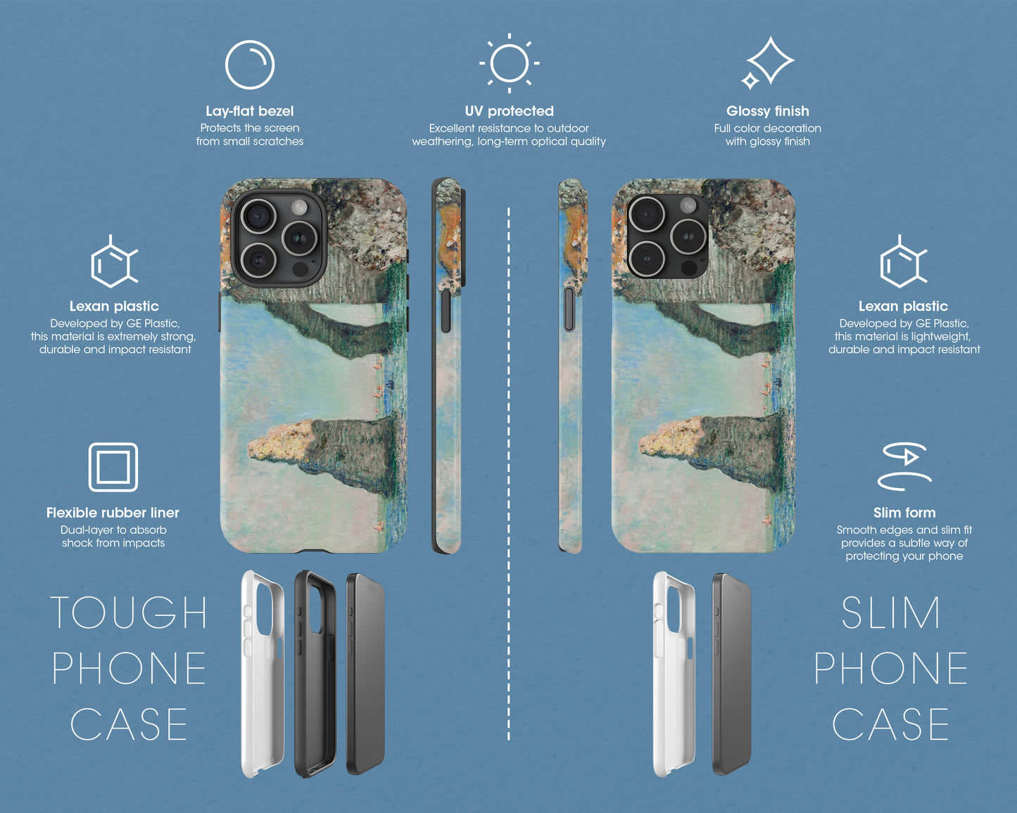 Claude Monet - Cliffs at Étretat iPhone case