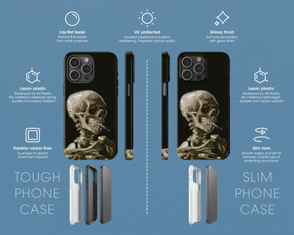Vincent van Gogh - Head of a Skeleton with a Burning Cigarette iPhone case