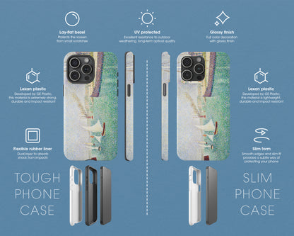 Georges Seurat - Entrance of The Port of Honfleur iPhone case