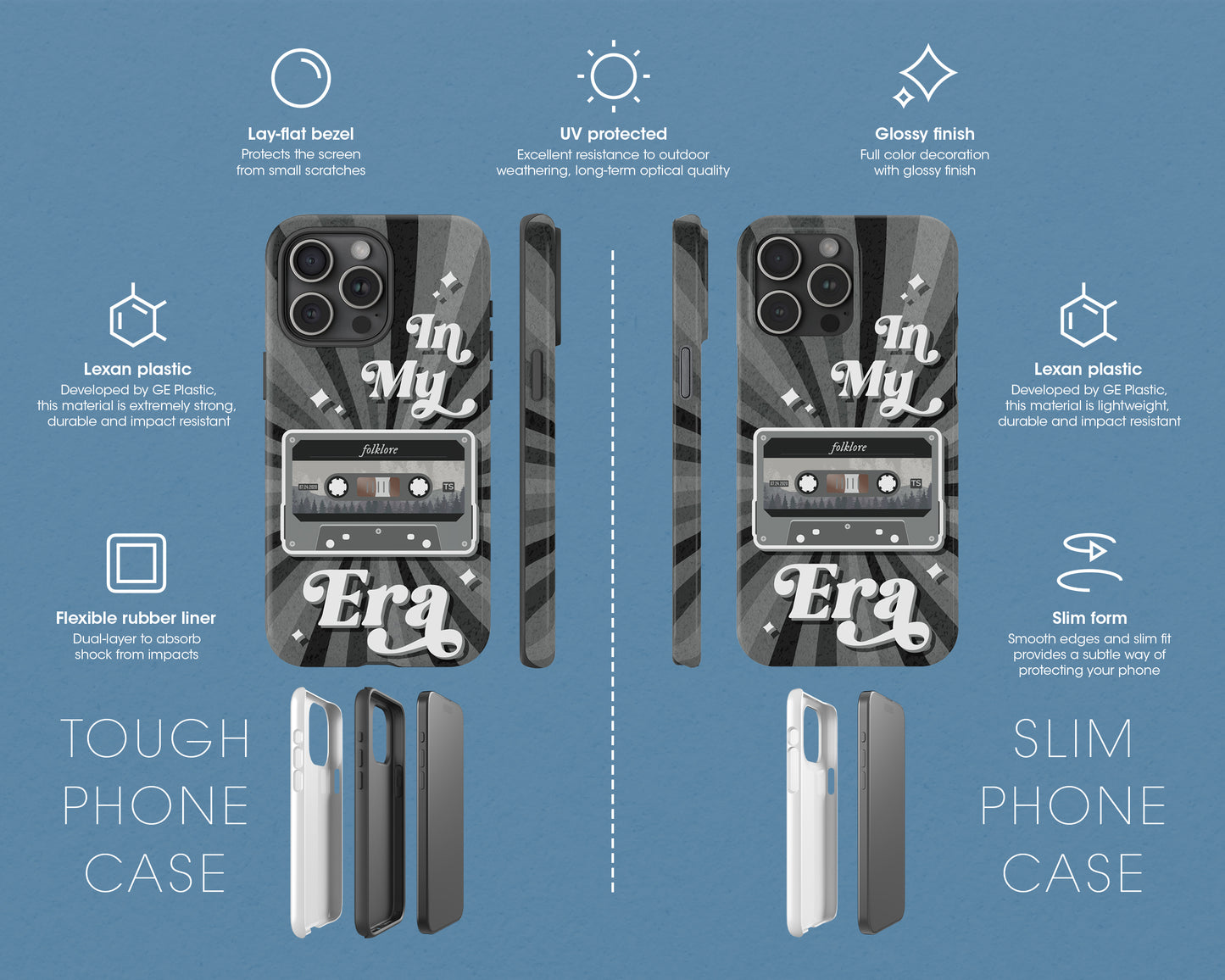 In my Folklore era vintage cassette tape iPhone case