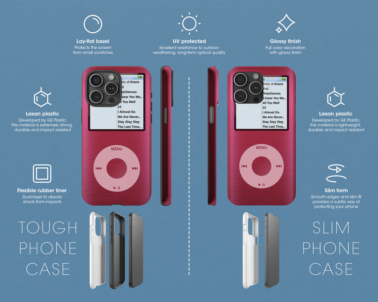 Red era iPod Nano style iPhone case