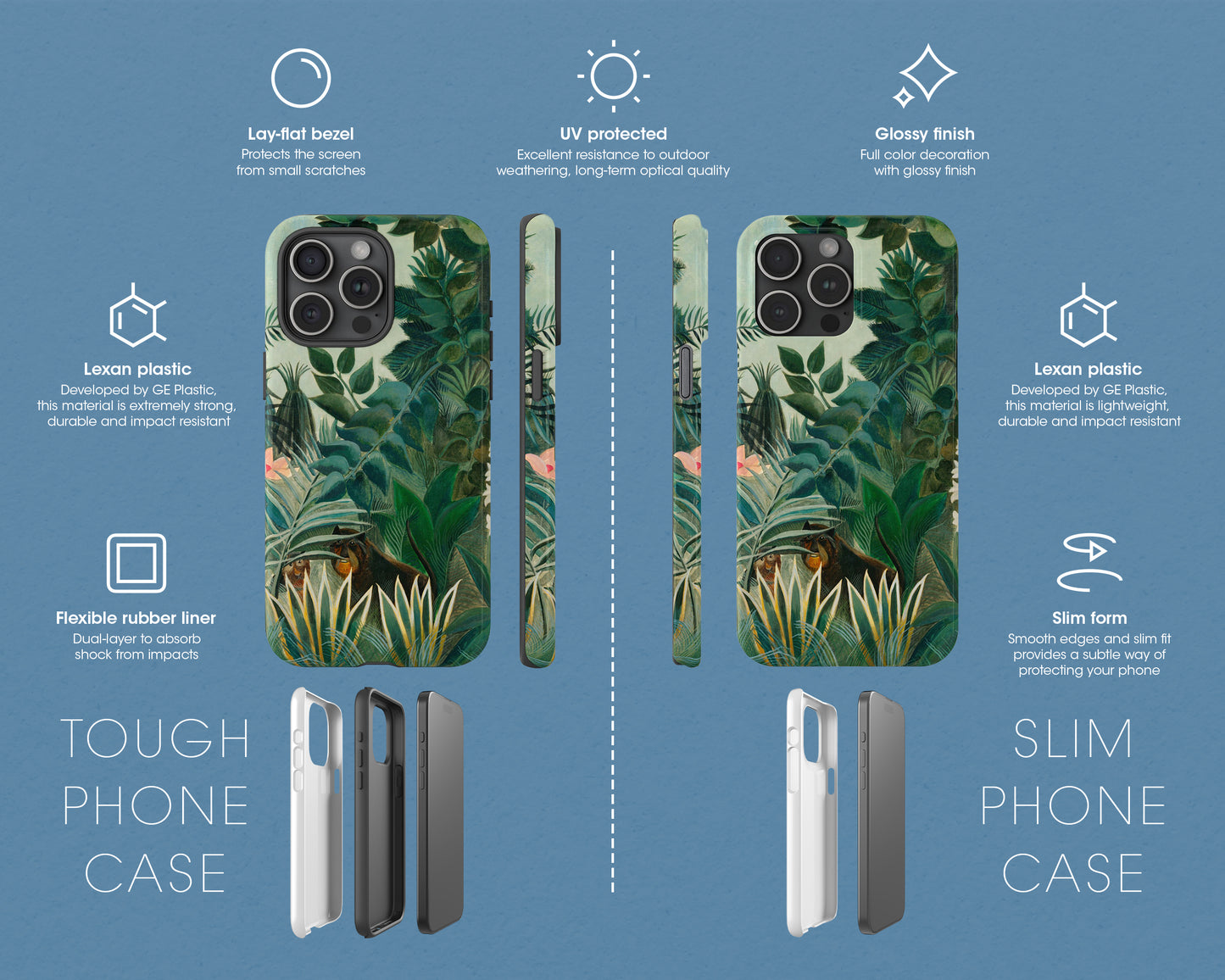 Henri Rousseau - The Equatorial Jungle iPhone case