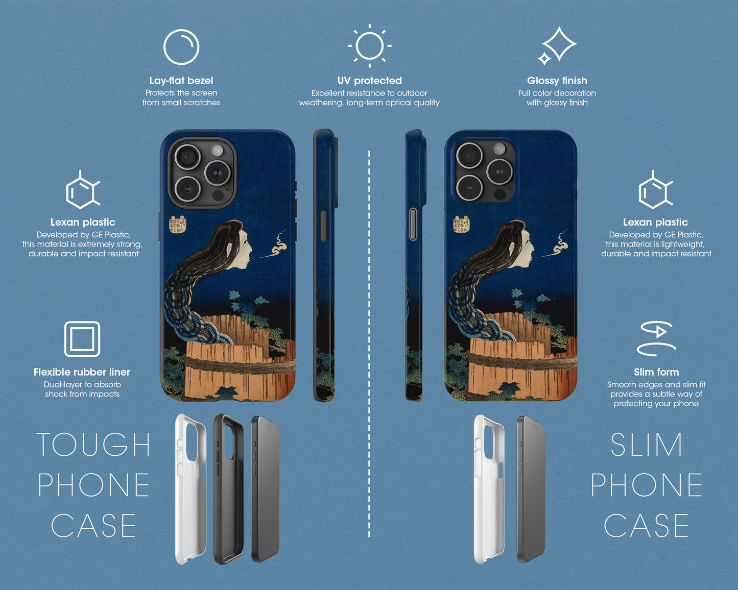 Katsushika Hokusai - The Mansion of the Plates iPhone case