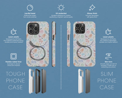 Taurus Zodiac sign colorful drawings on notebook iPhone case