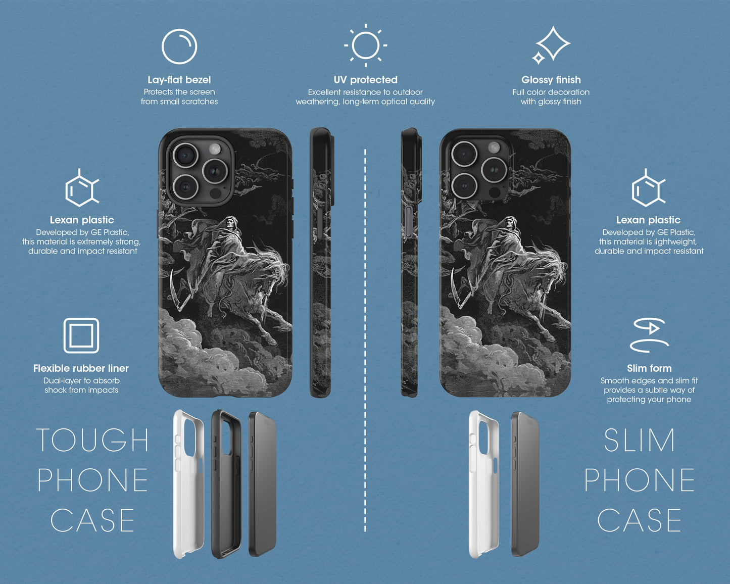 Gustave Dore - The Vision of Death iPhone case