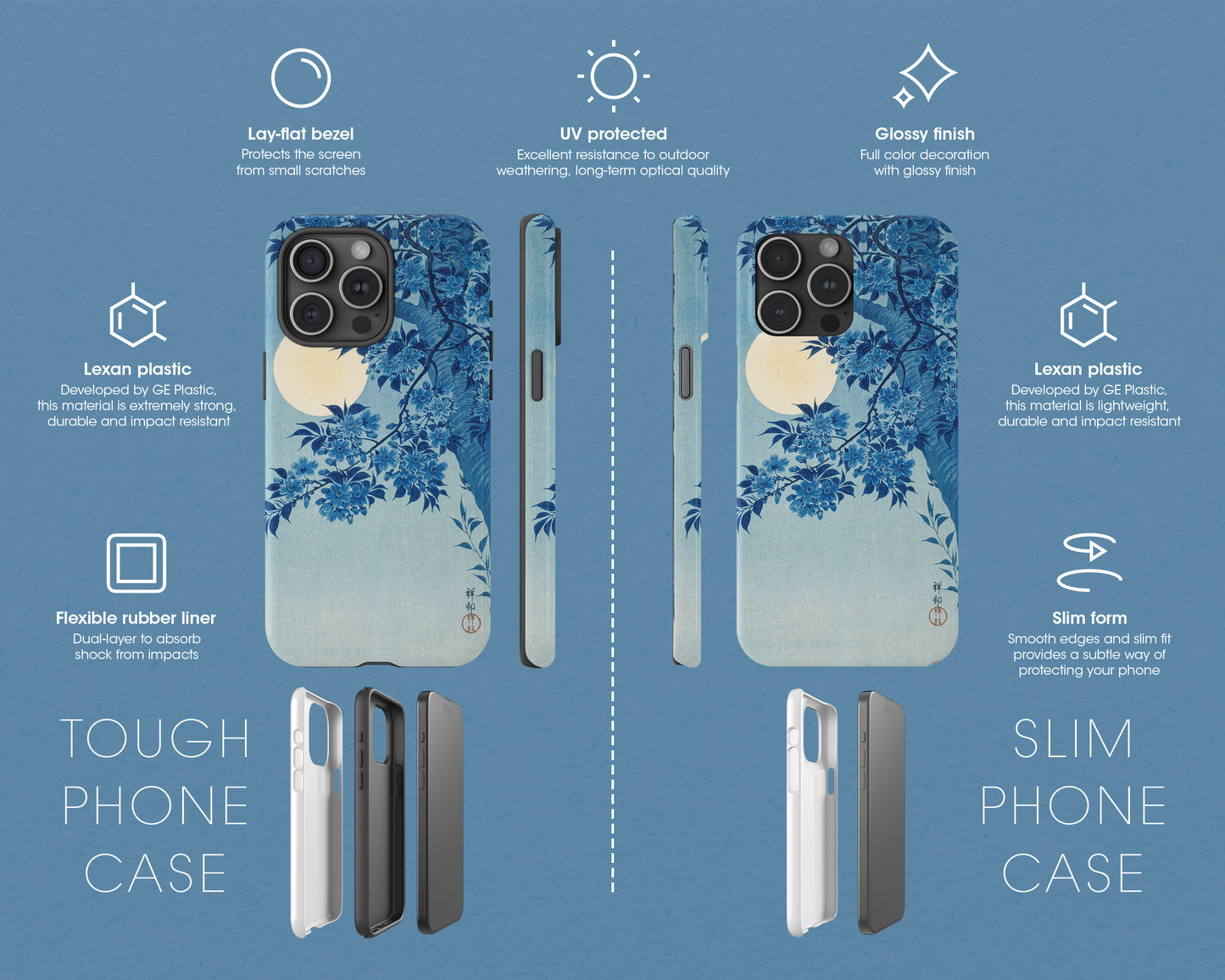 Ohara Koson - Blossoming Cherry on a Moonlit Night iPhone case