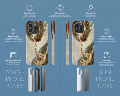 Michelangelo Buonarroti - The Creation of Adam iPhone case