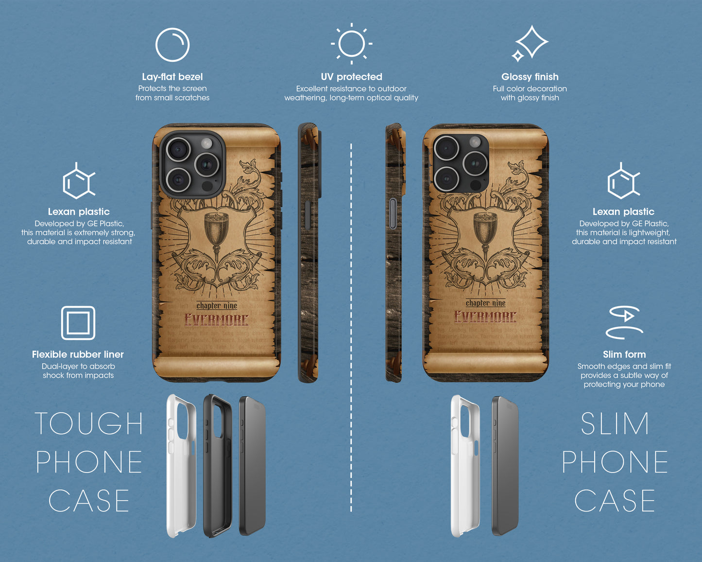 Evermore era medieval scroll iPhone case