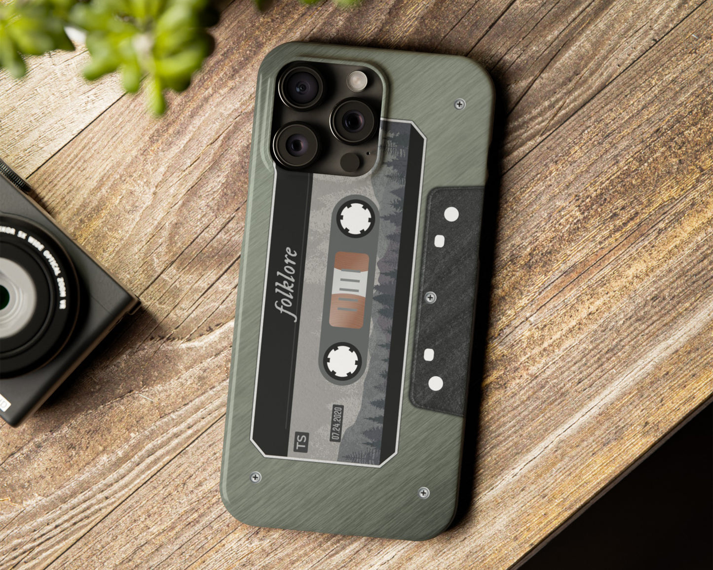 Folklore era cassette tape iPhone case