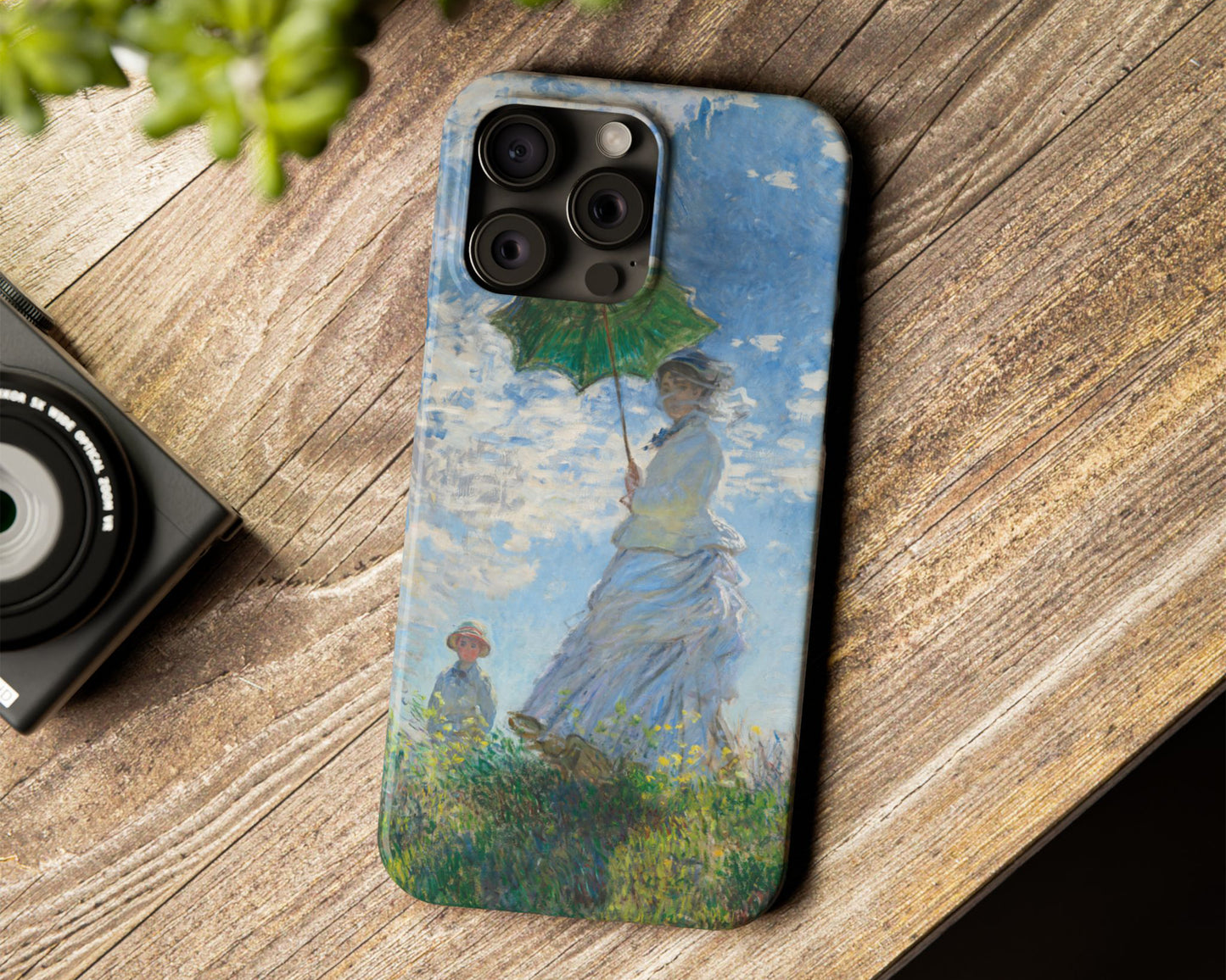 Claude Monet - Woman with a Parasol - Madame Monet and Her Son iPhone case