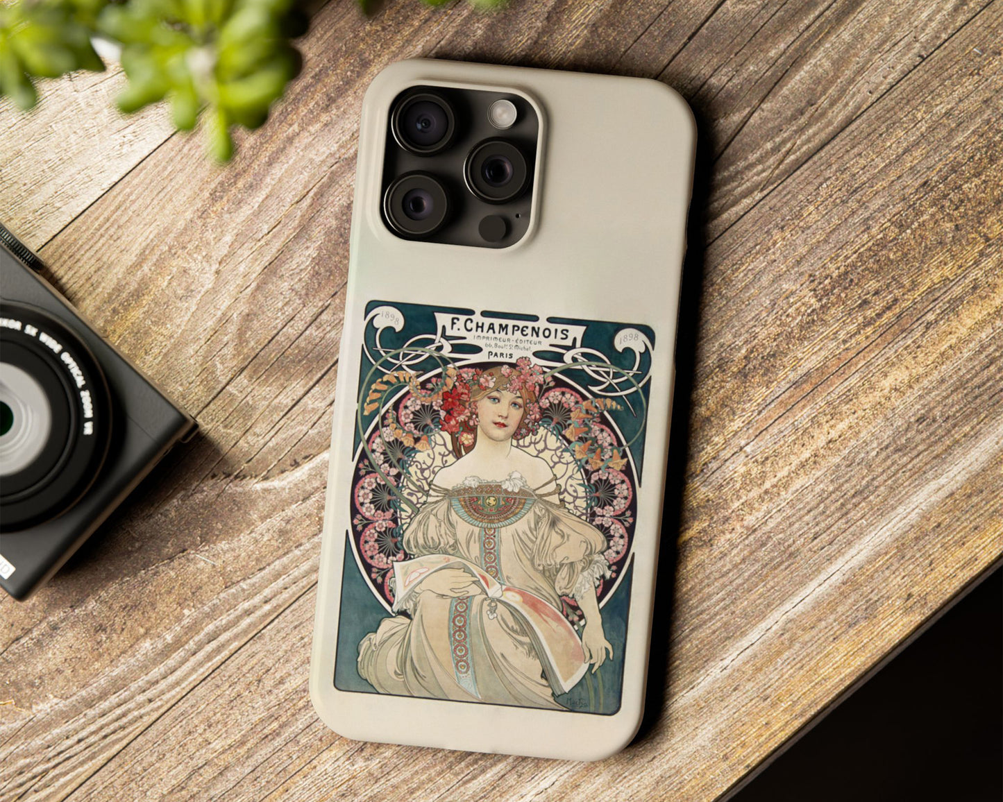 Alphonse Maria Mucha - F. Champenois Imprimeur-Editeur iPhone case