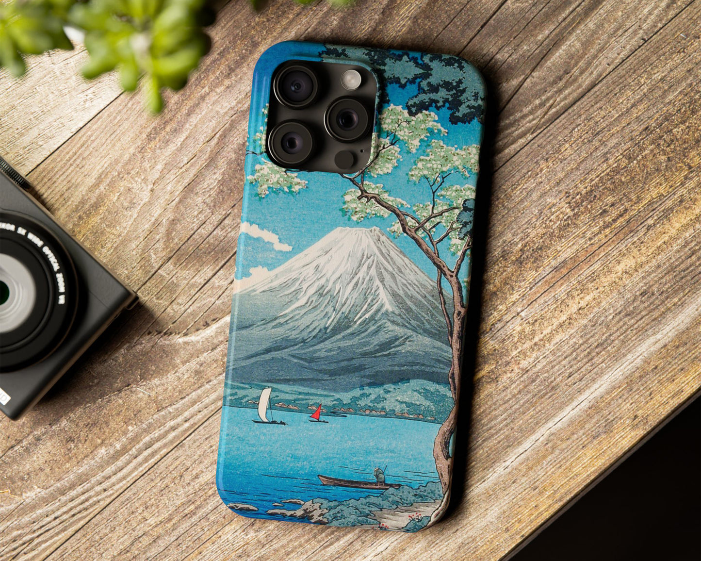 Hiroaki Takahashi - Mount Fuji from Lake Yamanaka iPhone case