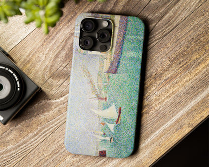 Georges Seurat - Entrance of The Port of Honfleur iPhone case