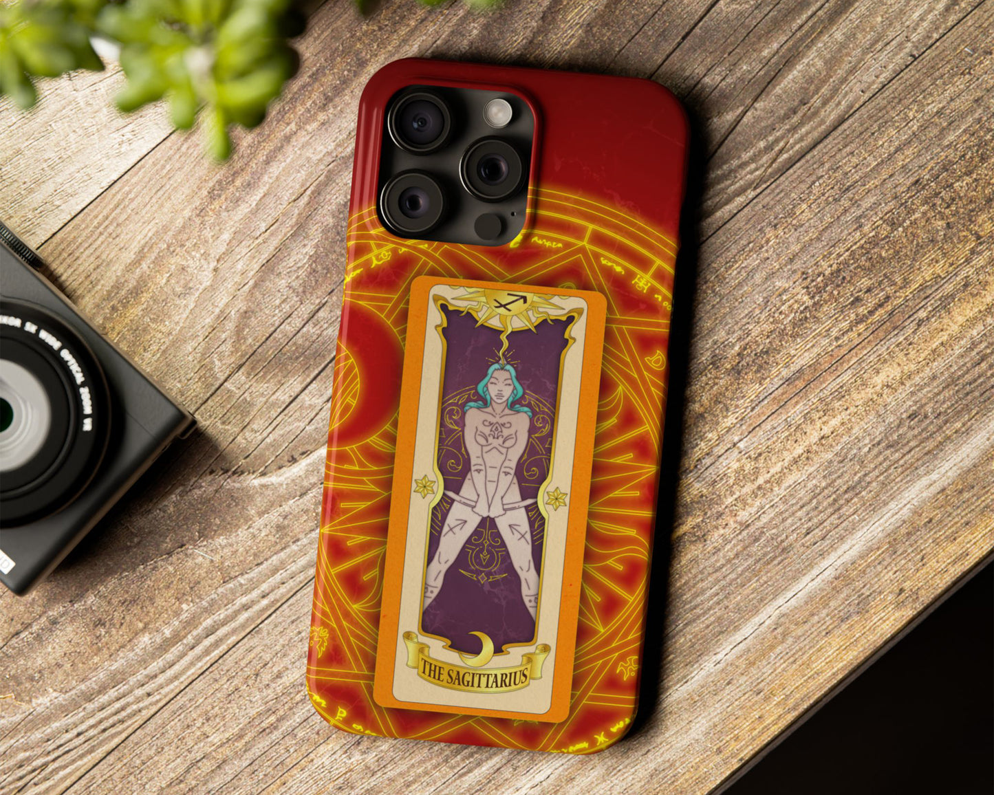Zodiac sign Clow cards on magic circle anime iPhone case