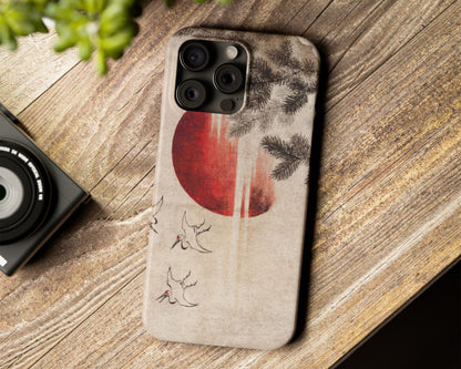 Katsushika Hokusai - Birds and Sunset iPhone case
