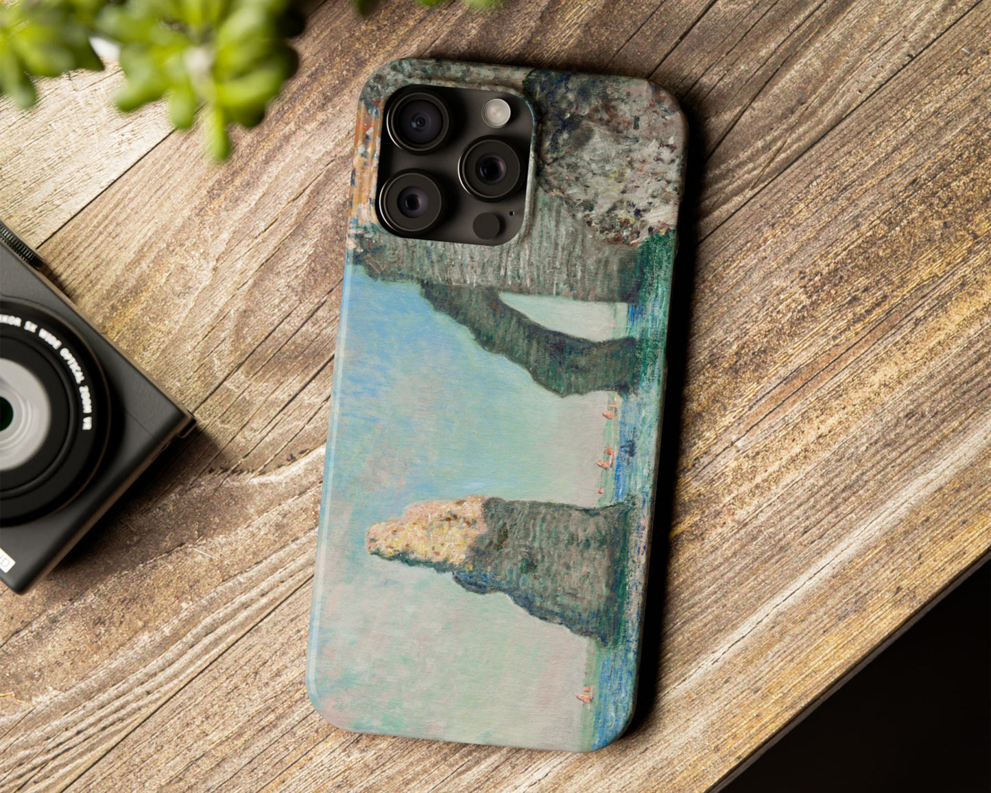 Claude Monet - Cliffs at Étretat iPhone case