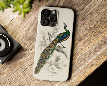 Sir William Jardine - A Majestic Male Peafowl Portrait from The Naturalist's Library iPhone case