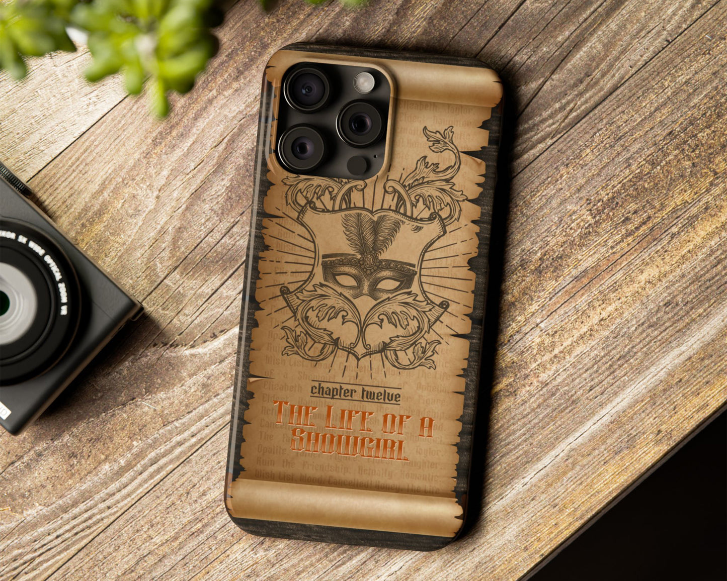 Life of Showgirl era medieval scroll iPhone case