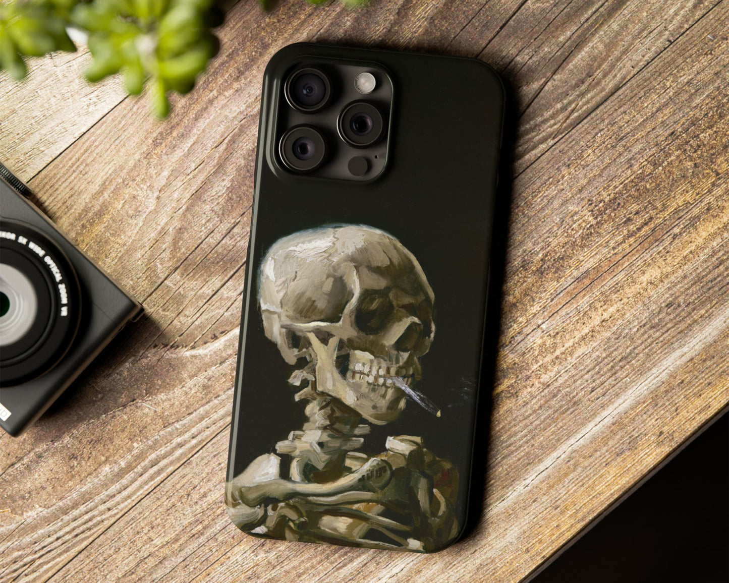 Vincent van Gogh - Head of a Skeleton with a Burning Cigarette iPhone case