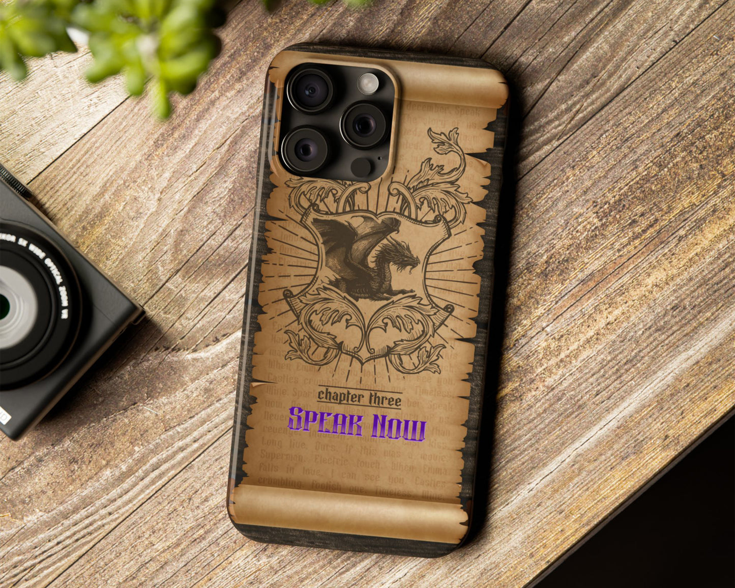 Collection of The Eras medieval scroll iPhone case