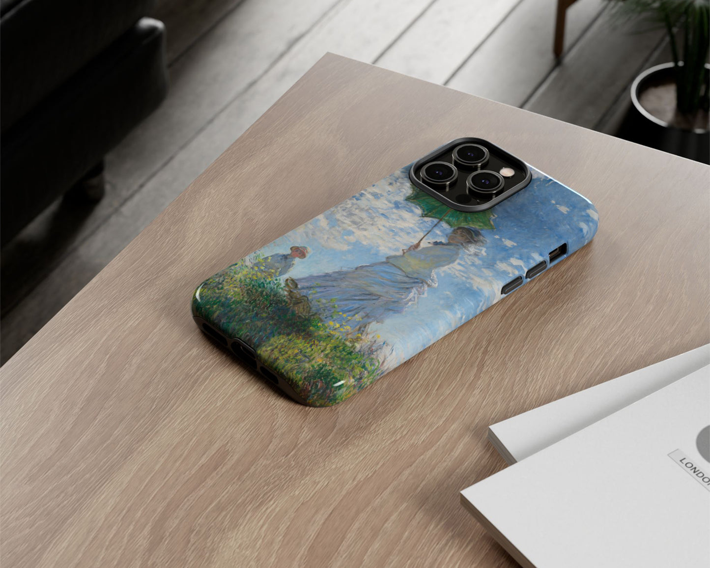 Claude Monet - Woman with a Parasol - Madame Monet and Her Son iPhone case