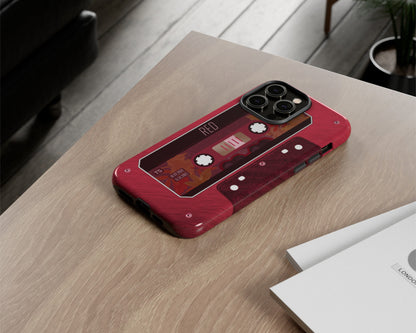 Red era cassette tape iPhone case