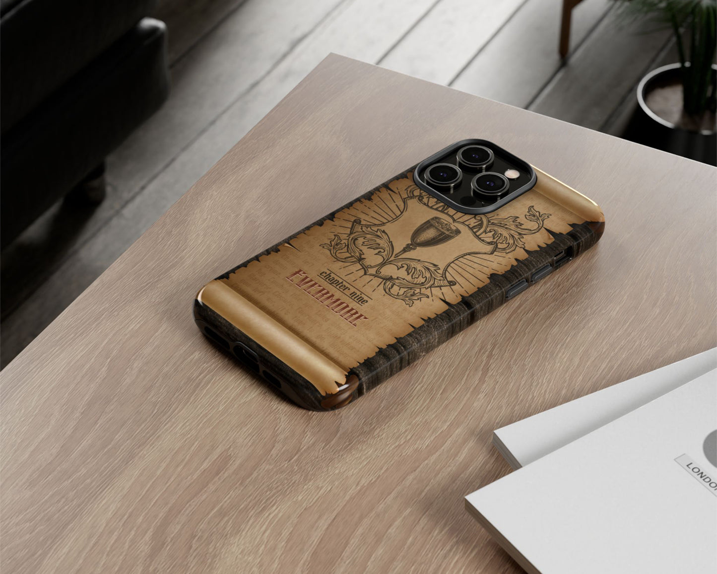 Evermore era medieval scroll iPhone case