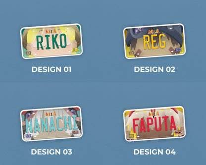 Set of anime characters sticker