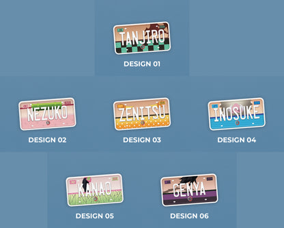 Set of anime characters sticker