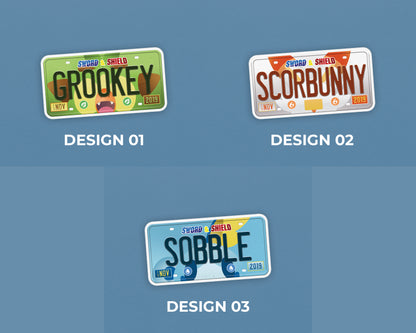 Set of Galar starters sticker