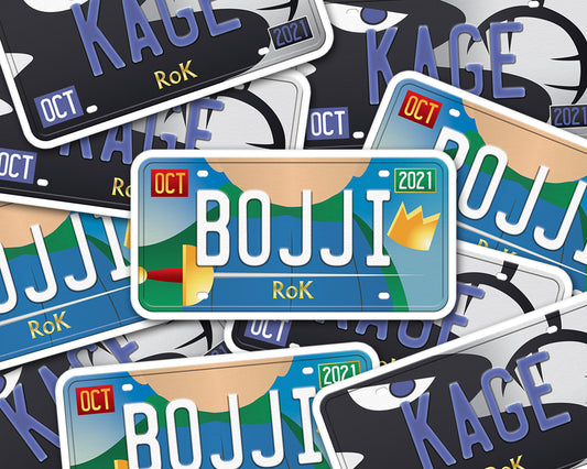 Set of anime characters sticker