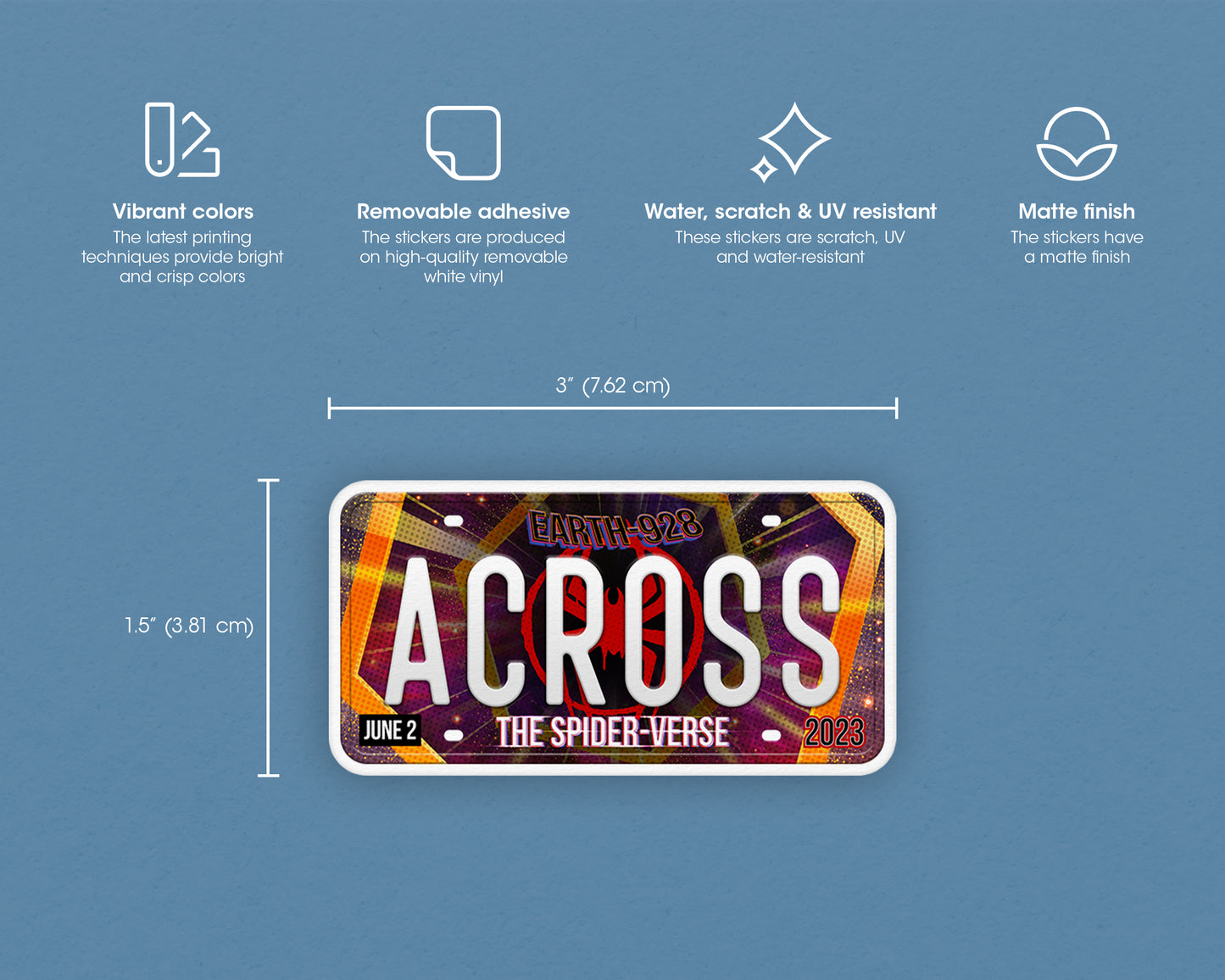 SpiderMan: Across the SpiderVerse (2023) movie sticker