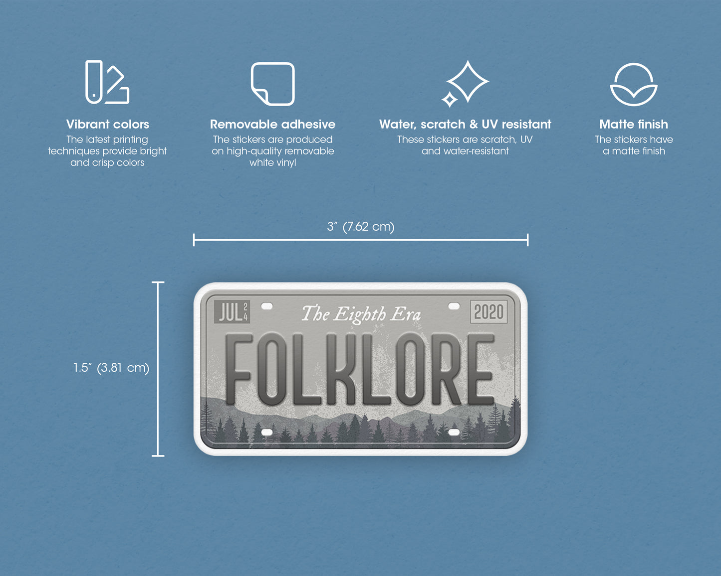 Folklore era sticker