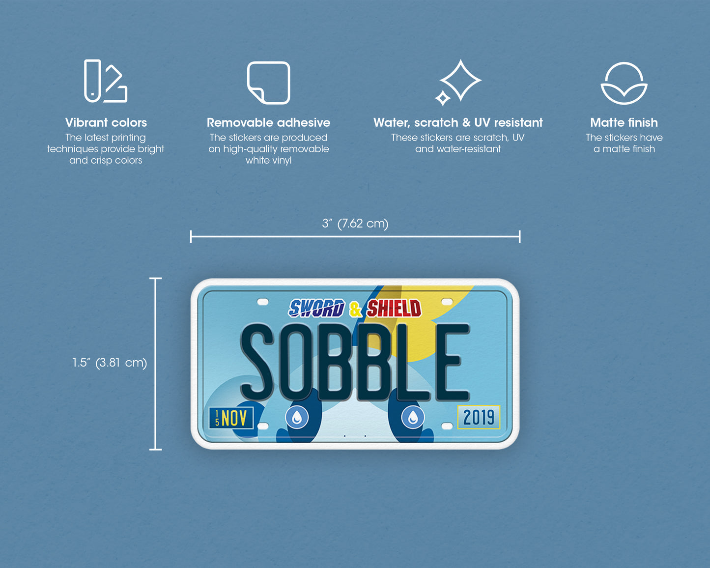 Set of Galar starters sticker