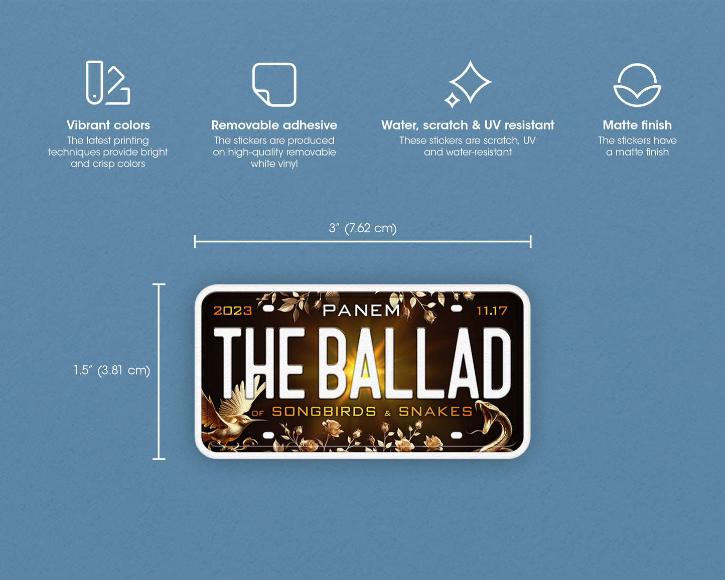 Ballad of Songbirds & Snakes (2023) movie sticker