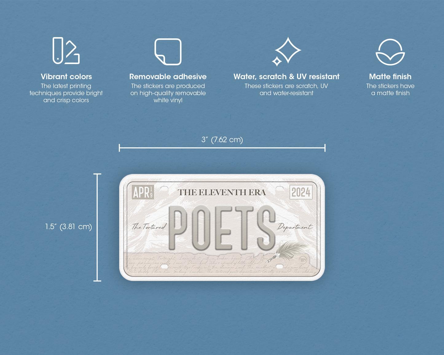 Tortured Poets era sticker