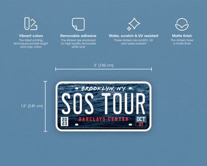 SOS Tour sticker