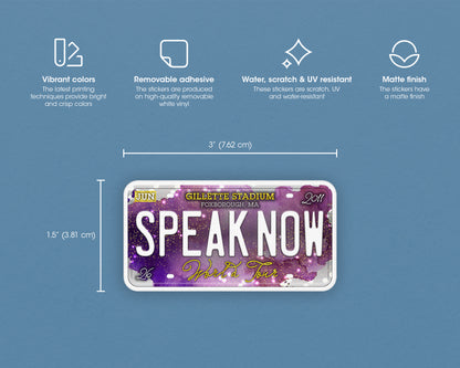 Speak Now World Tour sticker