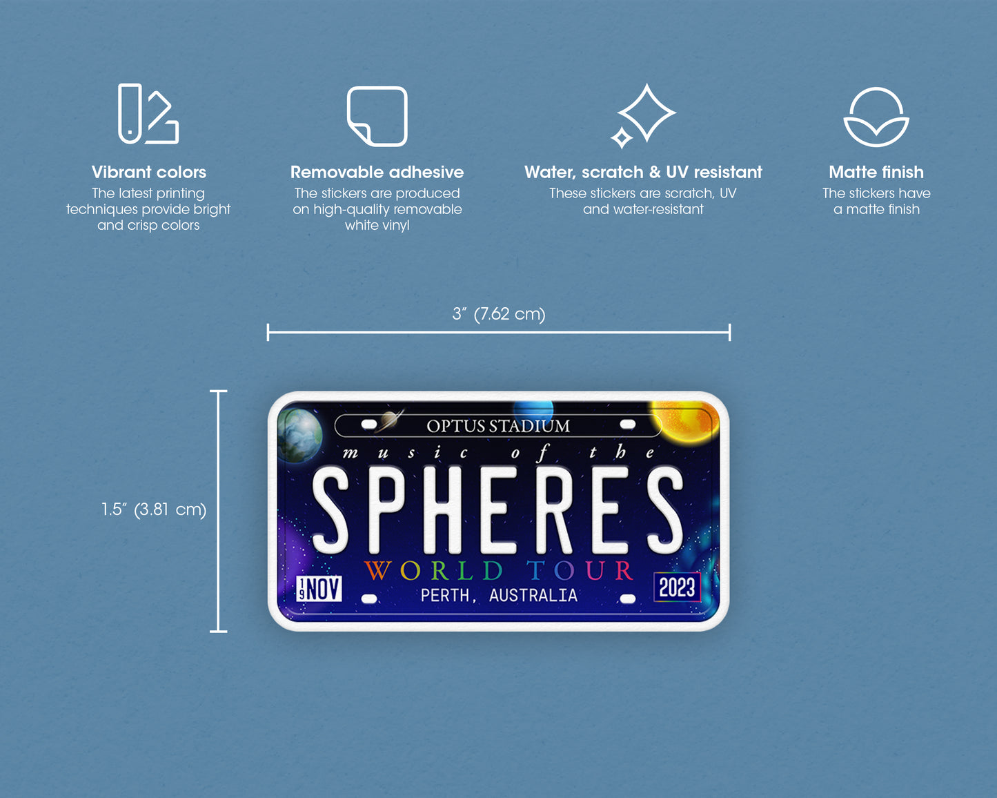 Music of the Spheres World Tour sticker