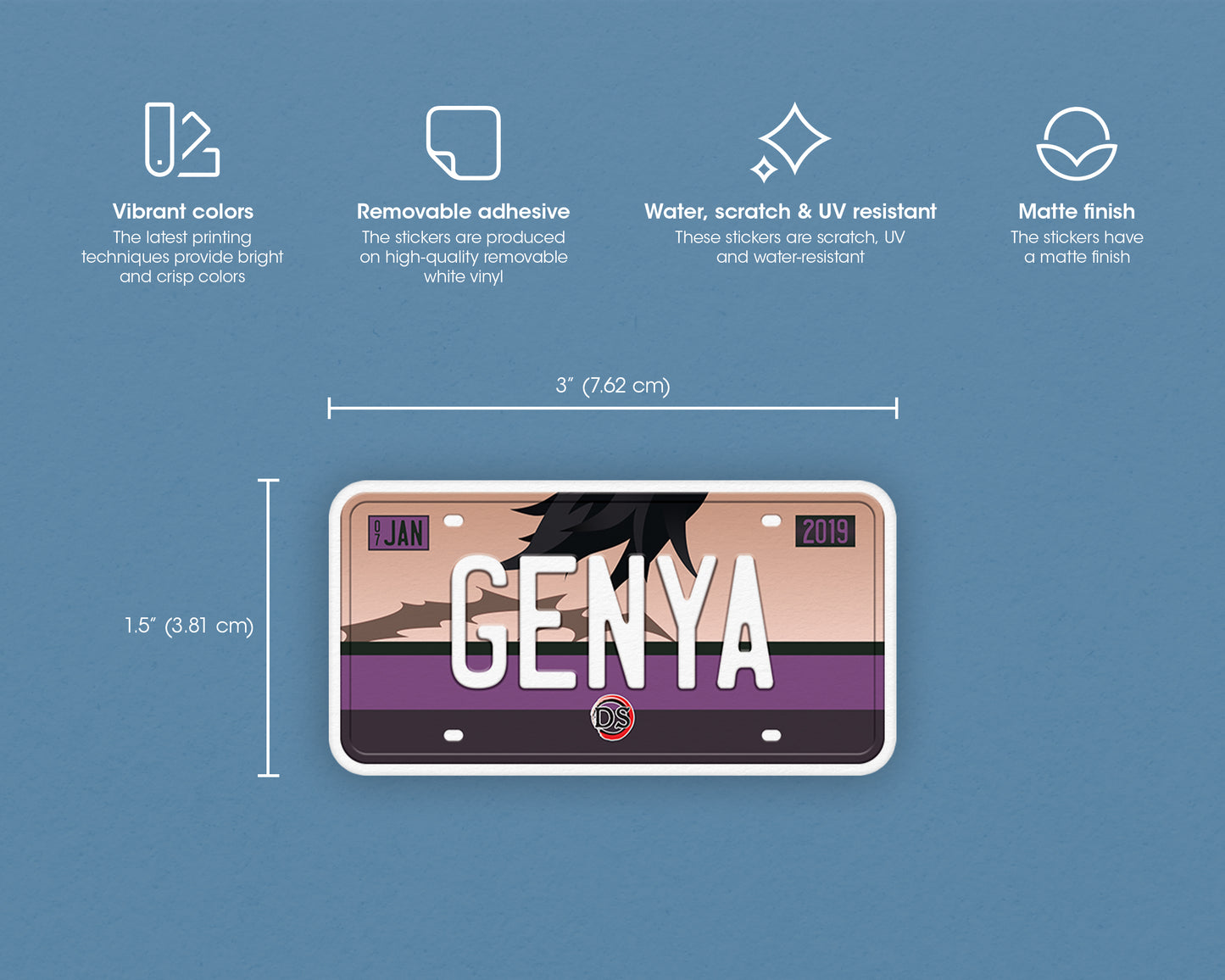 Set of anime characters sticker