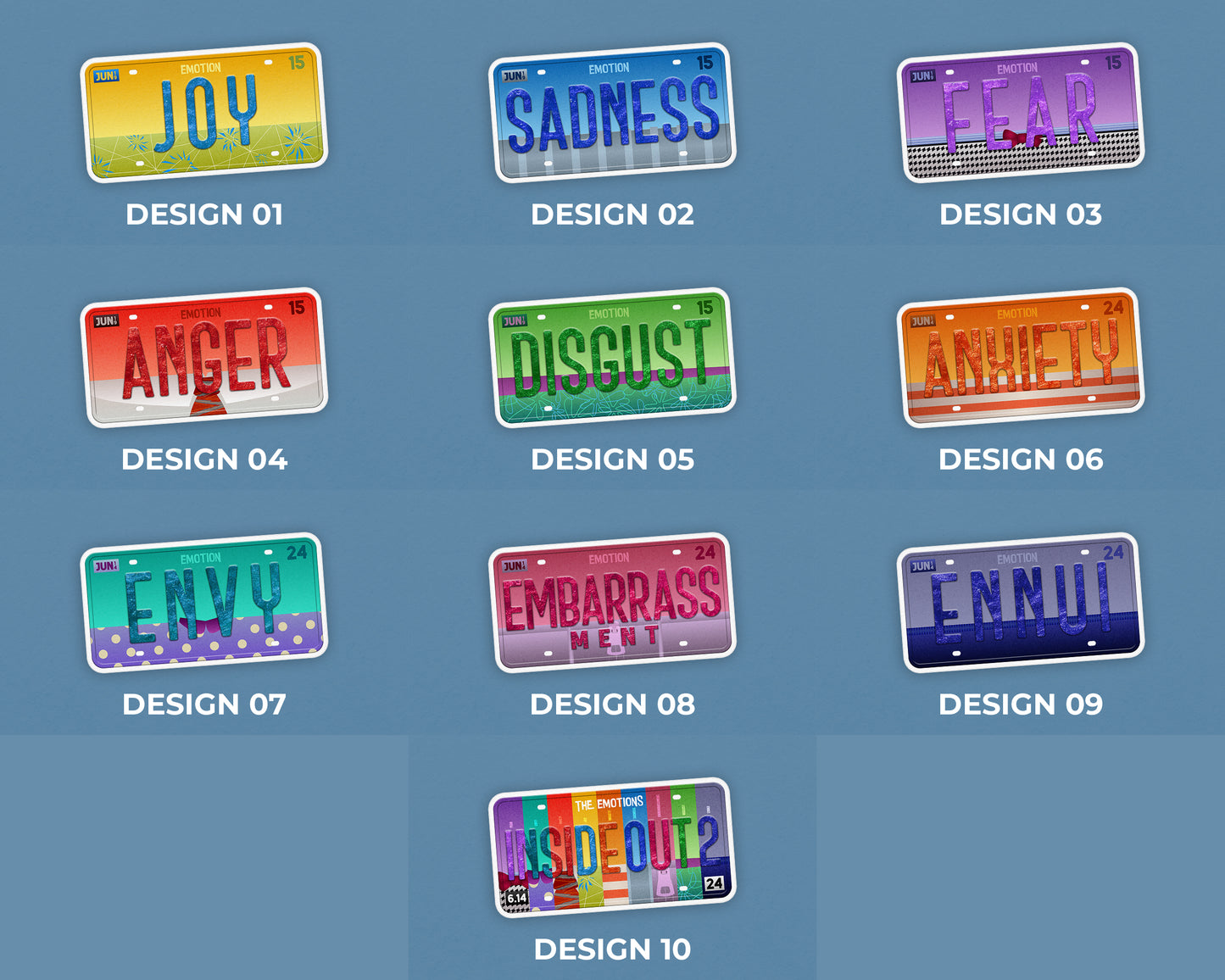 Set of the emotions sticker