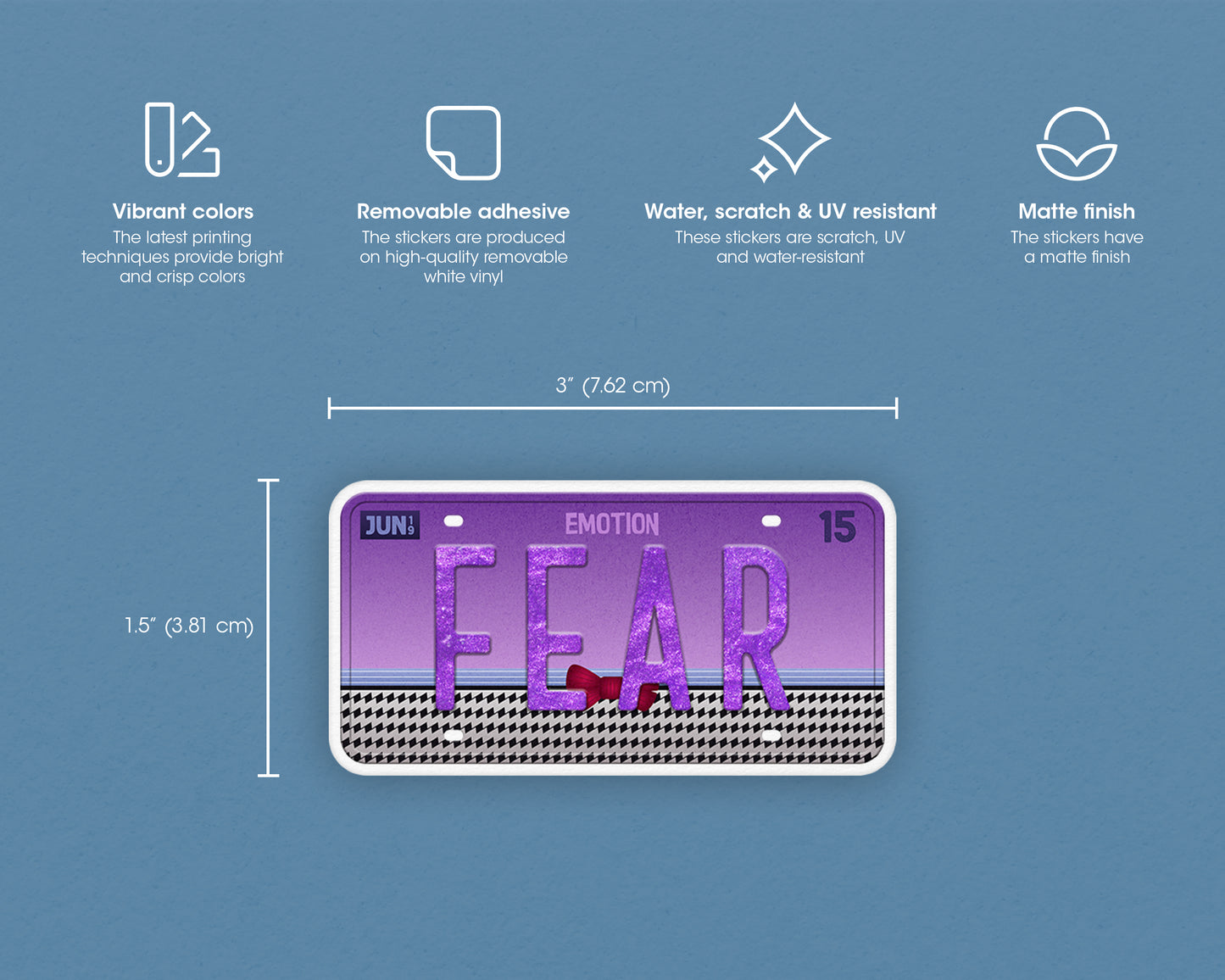 Fear emotion sticker