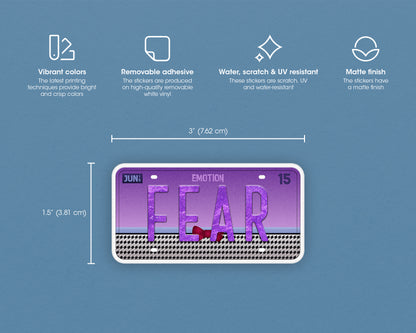 Fear emotion sticker