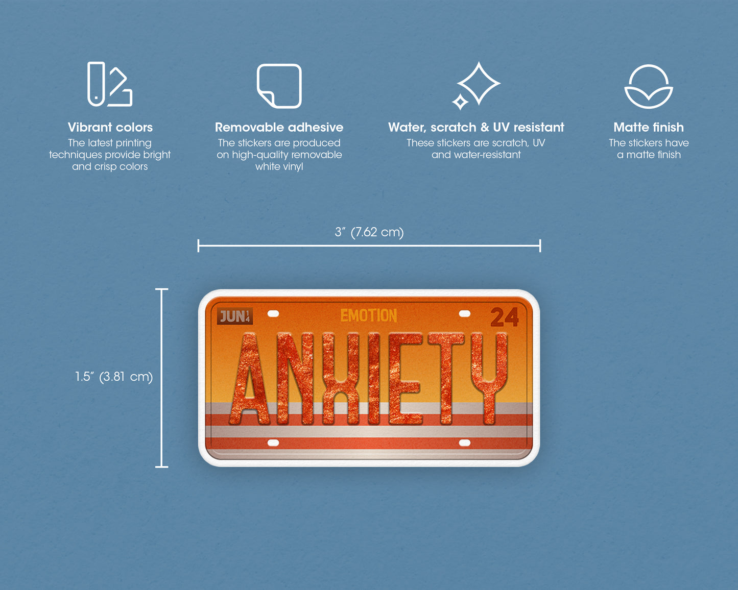 Anxiety emotion sticker