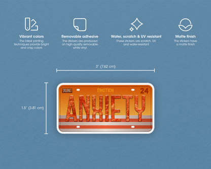 Anxiety emotion sticker