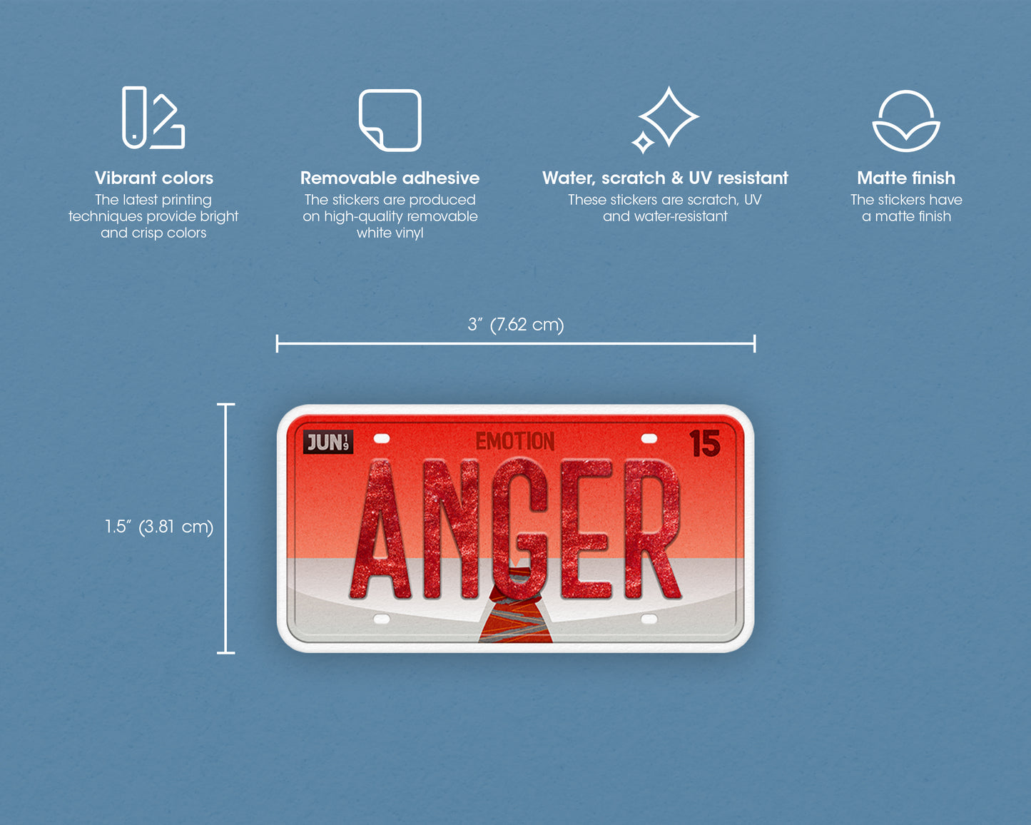 Anger emotion sticker