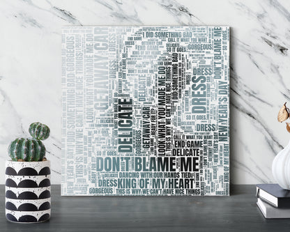 Set of word art album covers square canvas wall decor