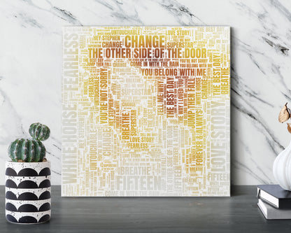 Fearless album word art square canvas wall decor